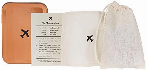 Carry on Cocktail Kit, Moscow Mule and Margarita, Travel Kit for Drinks on the Go, Craft Cocktails, Makes 4 Premium Cocktails, TSA Approved