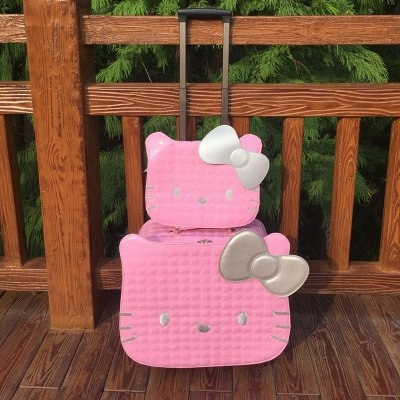 Carrylove Hellokitty Luggage Series 18 Inch Pu Handbag And Rolling Luggage Gifts For Princess