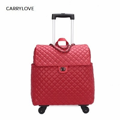 Carrylove High Quality Fashion 18 Inch Portable Female Luggage Spinner Brand Travel