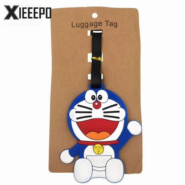 Cartoon Animal Pink Owl Luggage Tag Travel Accessories Silica Gel Suitcase ID Address Holder