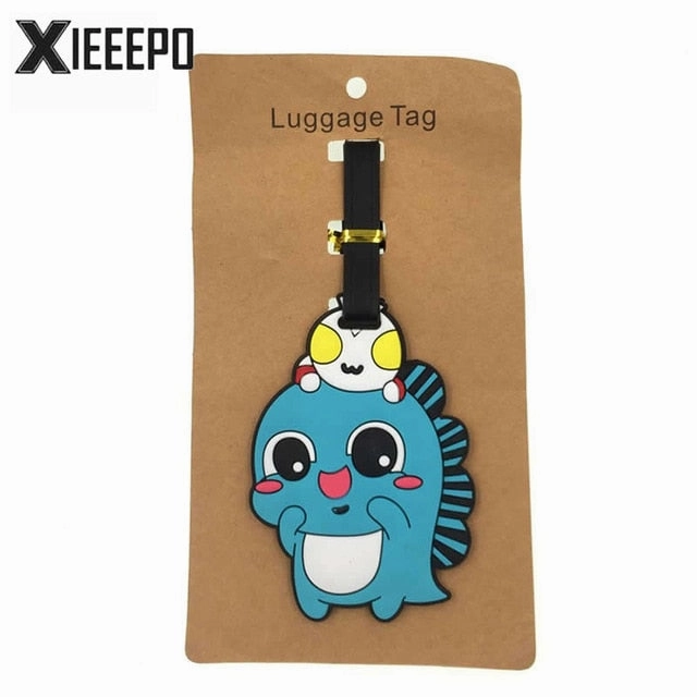 Cartoon Ice Cream Luggage Tag Trave Accessories Silica Gel Suitcase ID Address Holder Baggage