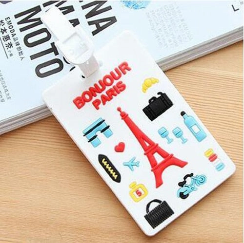 Cartoon Ice Cream Luggage Tag Trave Accessories Silica Gel Suitcase ID Address Holder Baggage