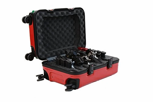 Casual Home 5 Pistol Concealment Gun Case Carry-on Luggage, Passion Red