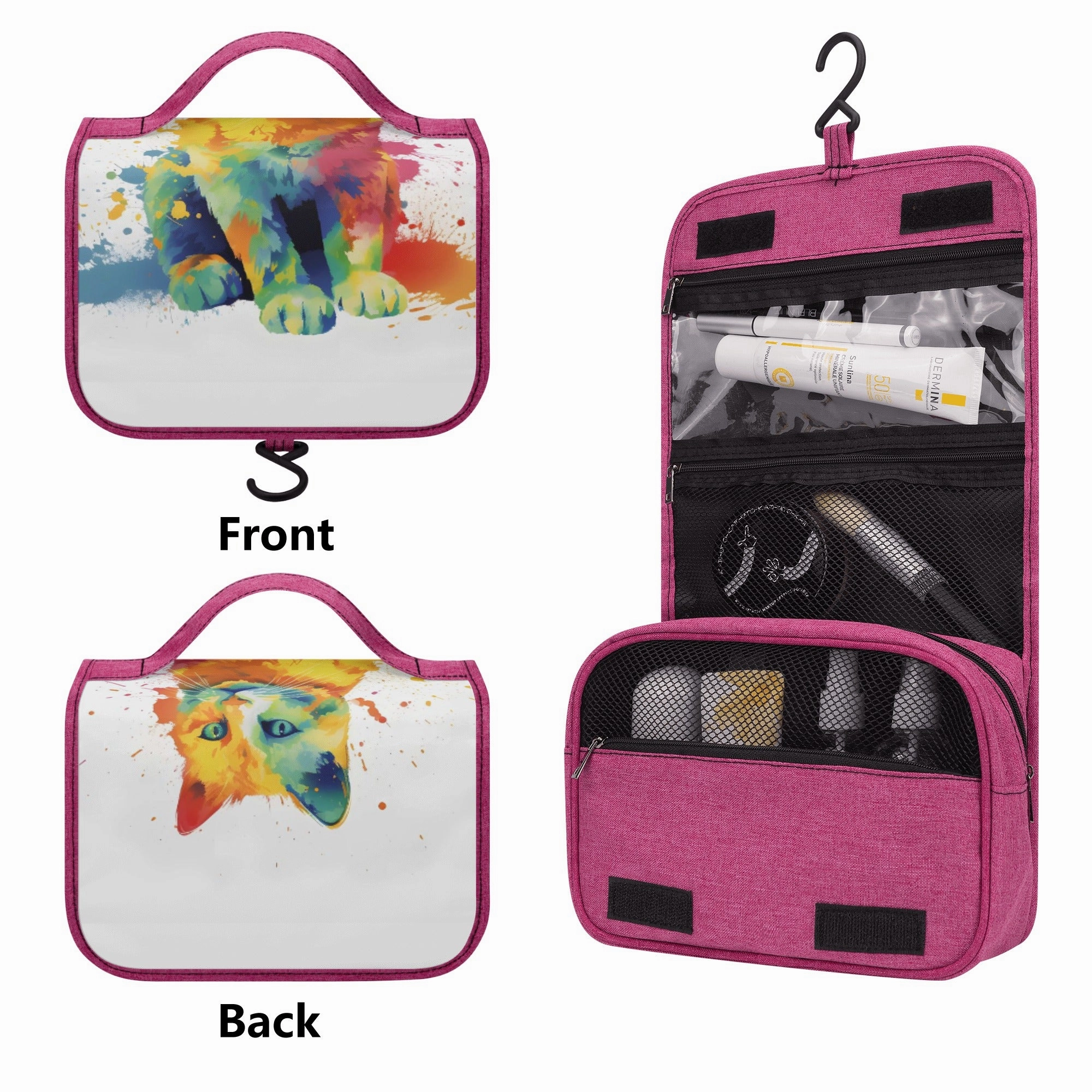 Cat Print  ToiletryCosmetic Travel Bag
