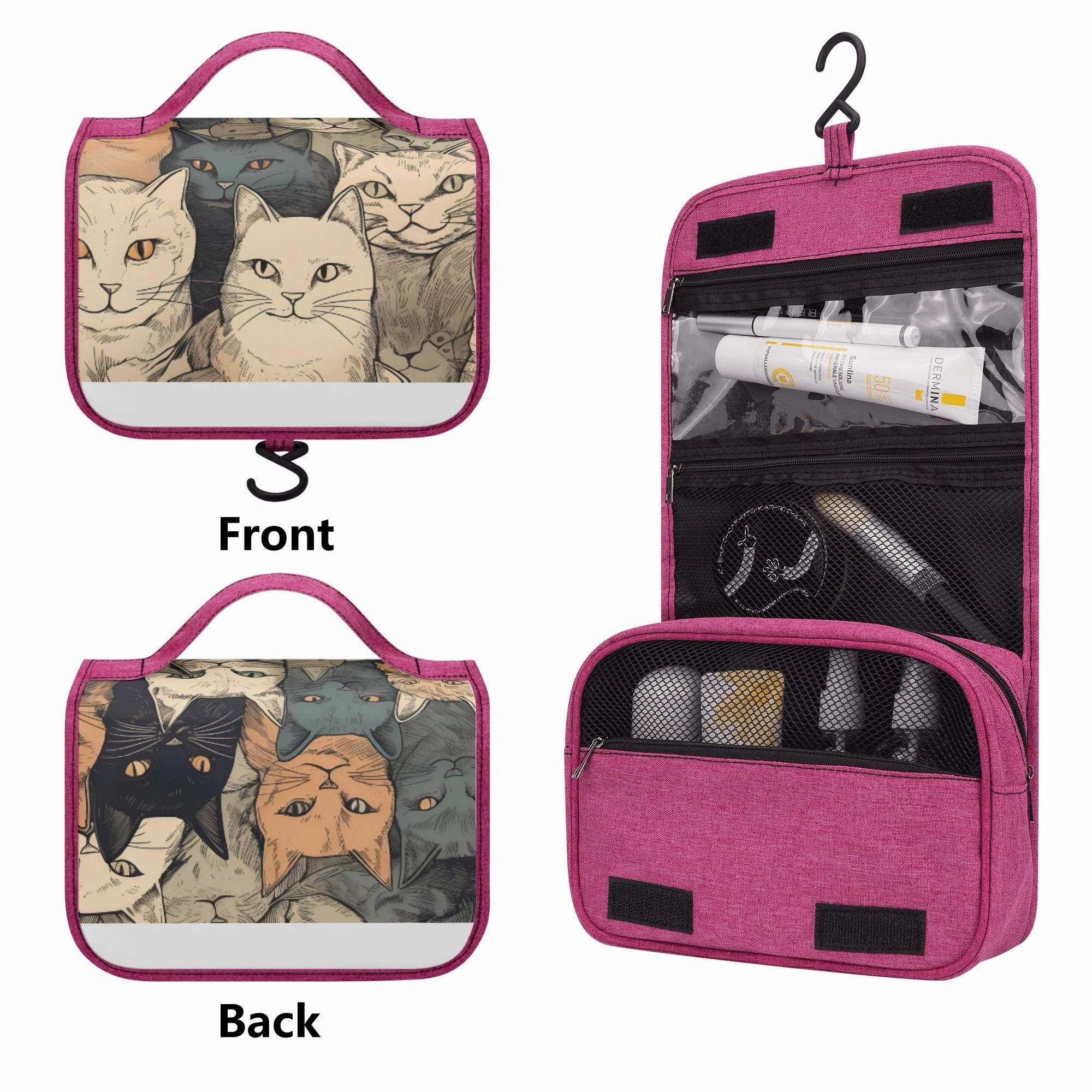 Cat Print  ToiletryCosmetic Travel Bag