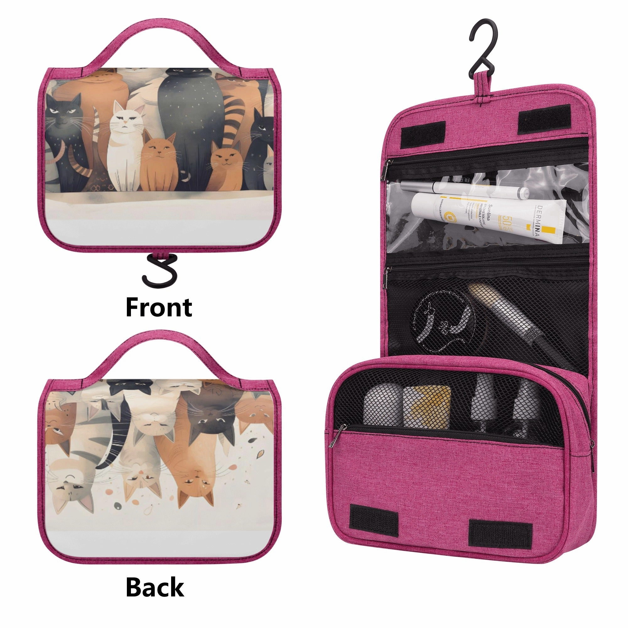 Cat Print  ToiletryCosmetic Travel Bag
