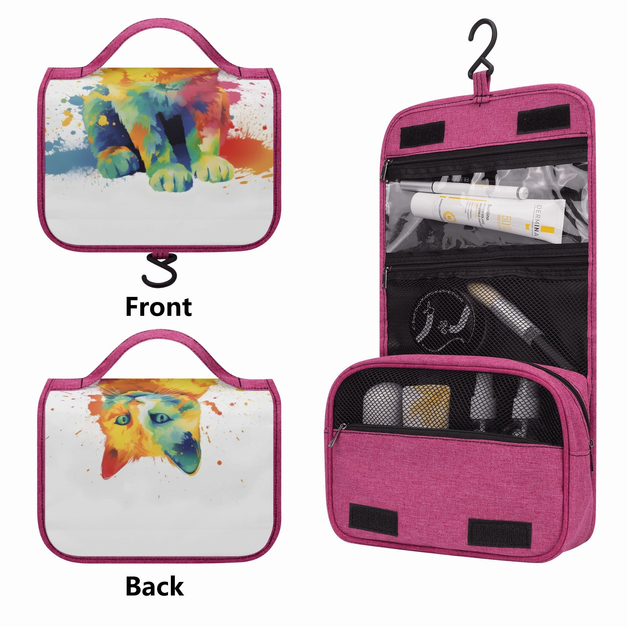 Cat Print  ToiletryCosmetic Travel Bag