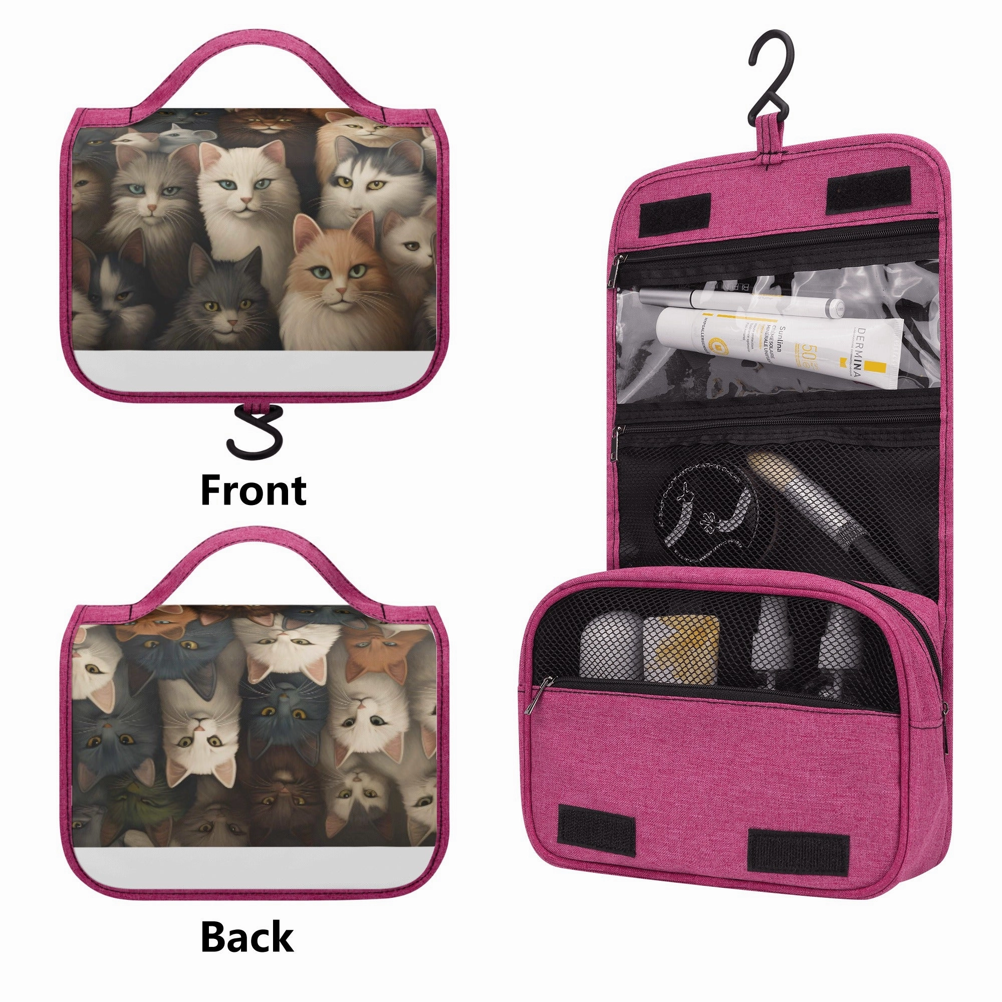 Cat Print  ToiletryCosmetic Travel Bag