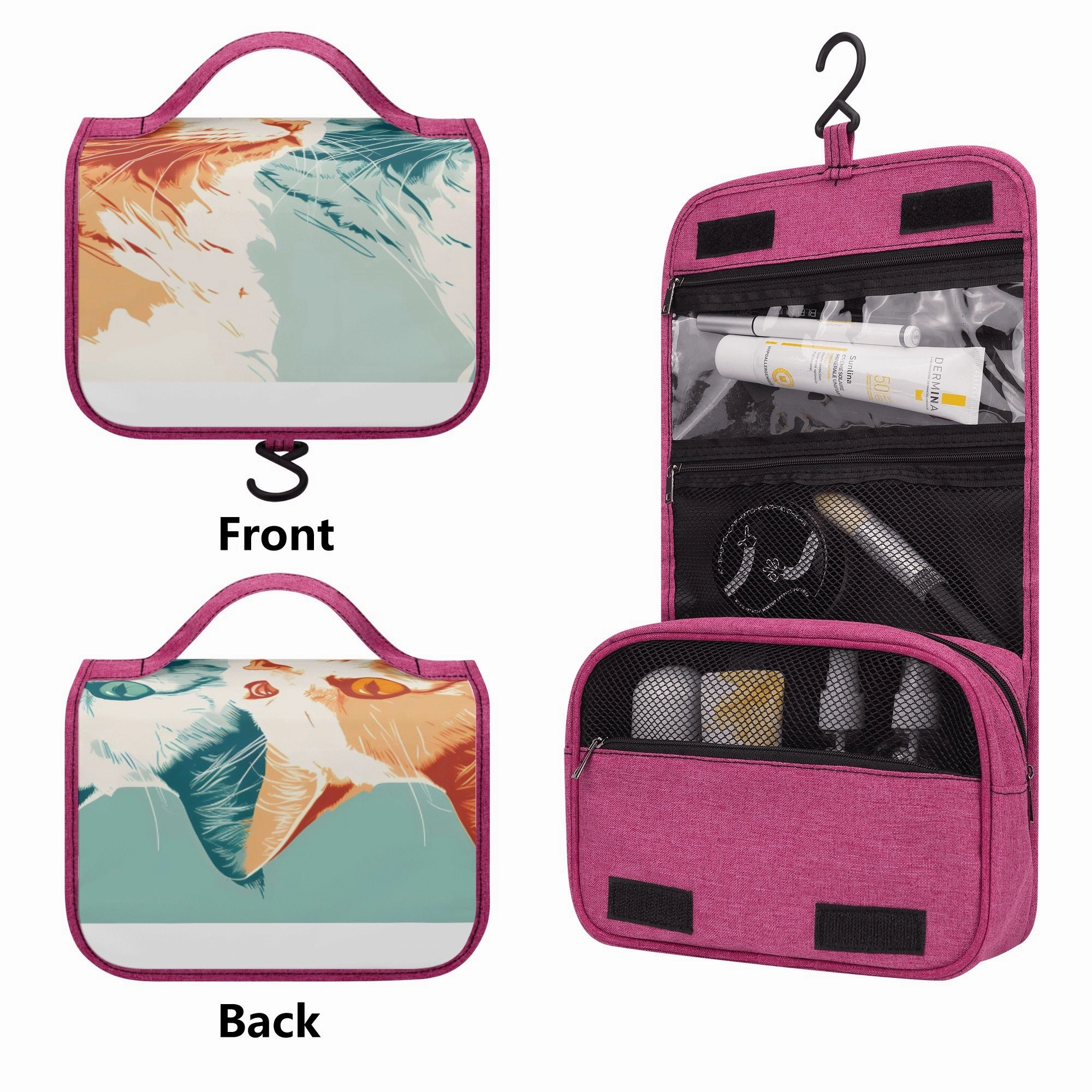 Cat Print  ToiletryCosmetic Travel Bag