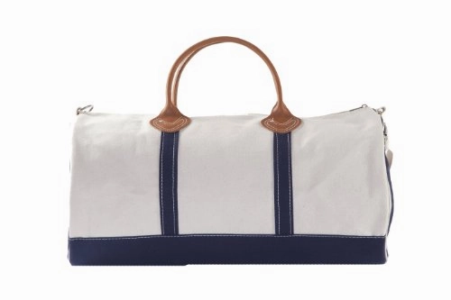 Cb Station - Round Duffel- Navy Canvas Bag