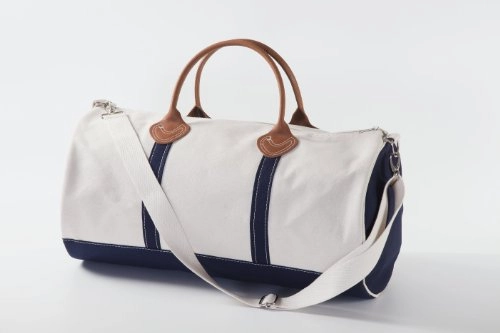 Cb Station - Round Duffel- Navy Canvas Bag