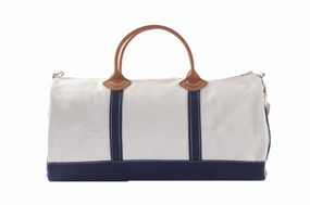 Cb Station - Round Duffel- Navy Canvas Bag