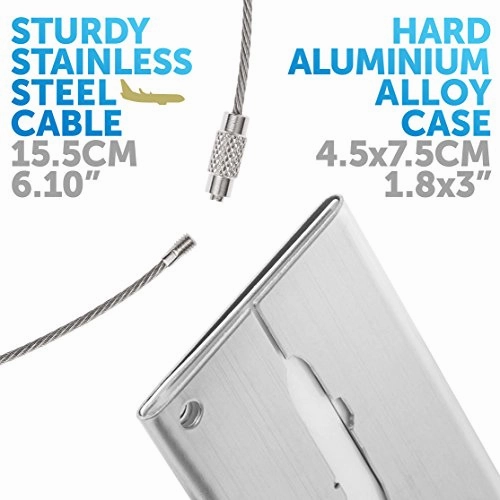 Ce Luggage Tags 3 Units, Stainless Steel. 1-Year Warranty And Bonus Included.