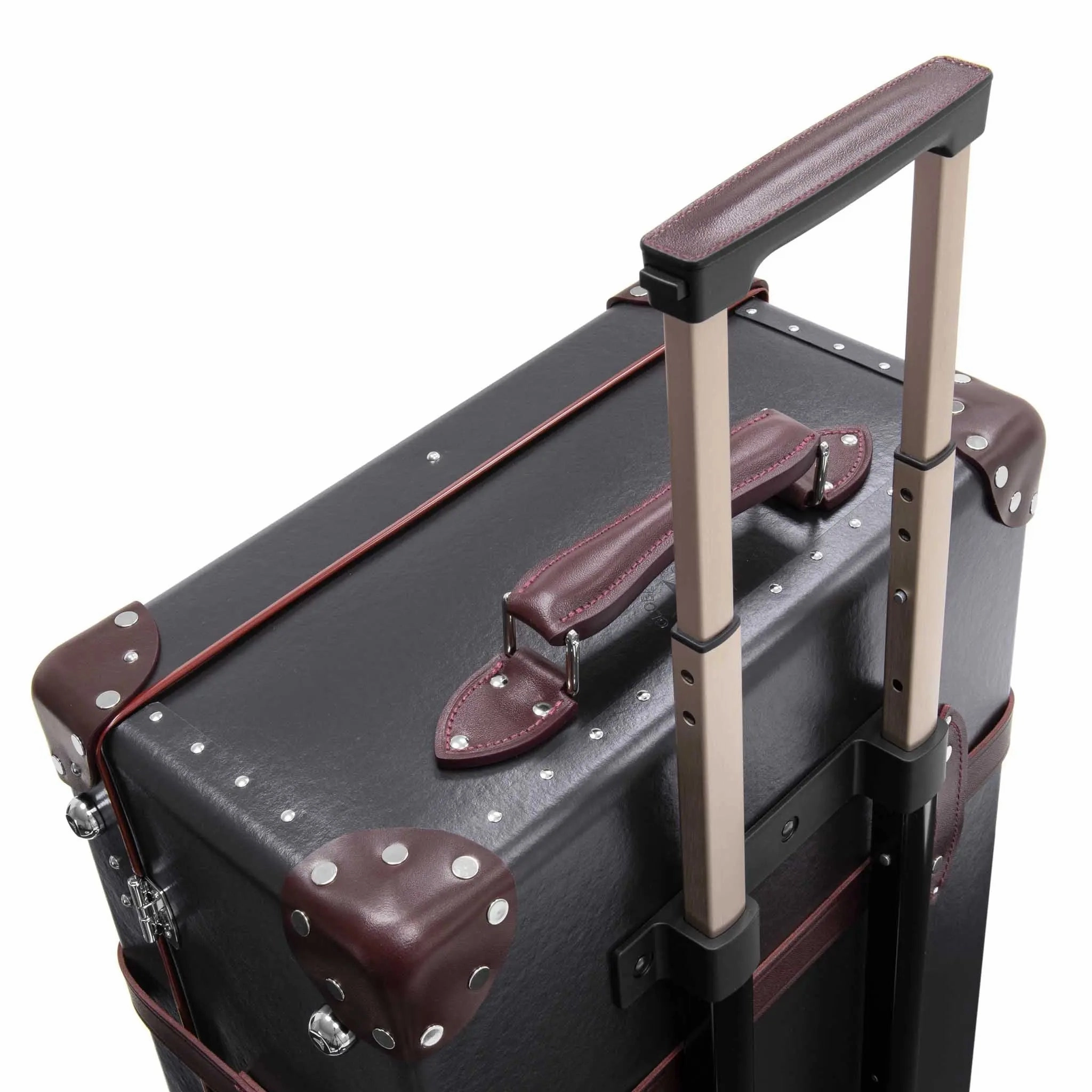 Centenary  Large Check-In - 2 Wheels | Brown/Burgundy/Chrome