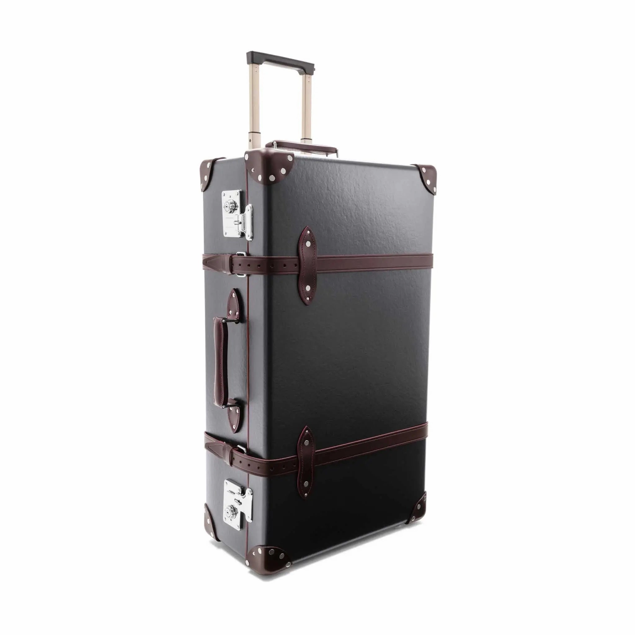 Centenary  Large Check-In - 2 Wheels | Brown/Burgundy/Chrome