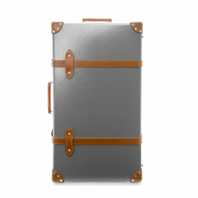 Centenary  Large Check-In - 2 Wheels | Grey/Caramel/Chrome