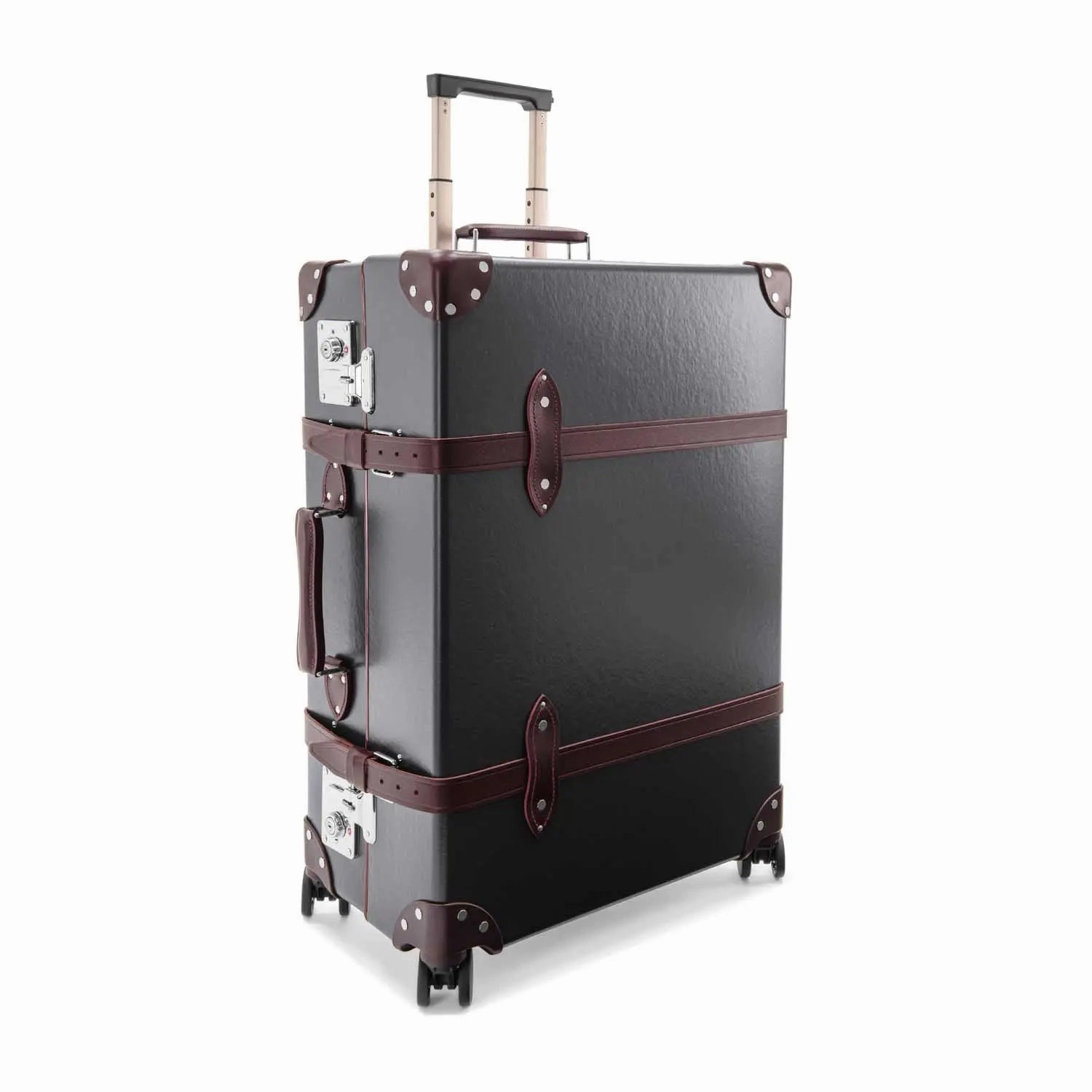 Centenary  Large Check-In - 4 Wheels | Brown/Burgundy/Chrome