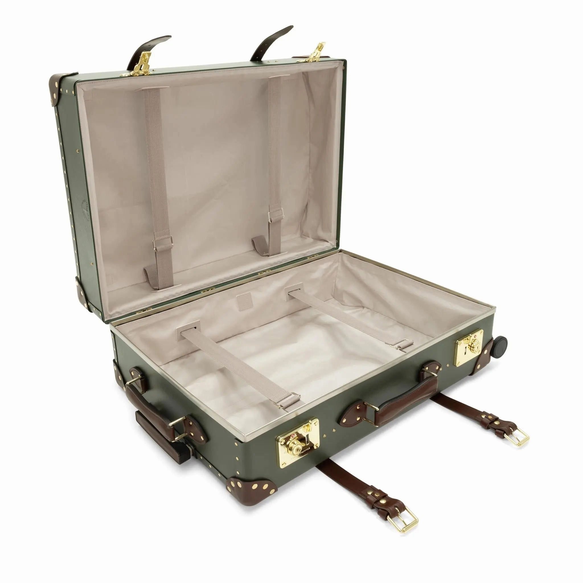 Centenary  Large Check-In - 4 Wheels | Green/Brown/Gold