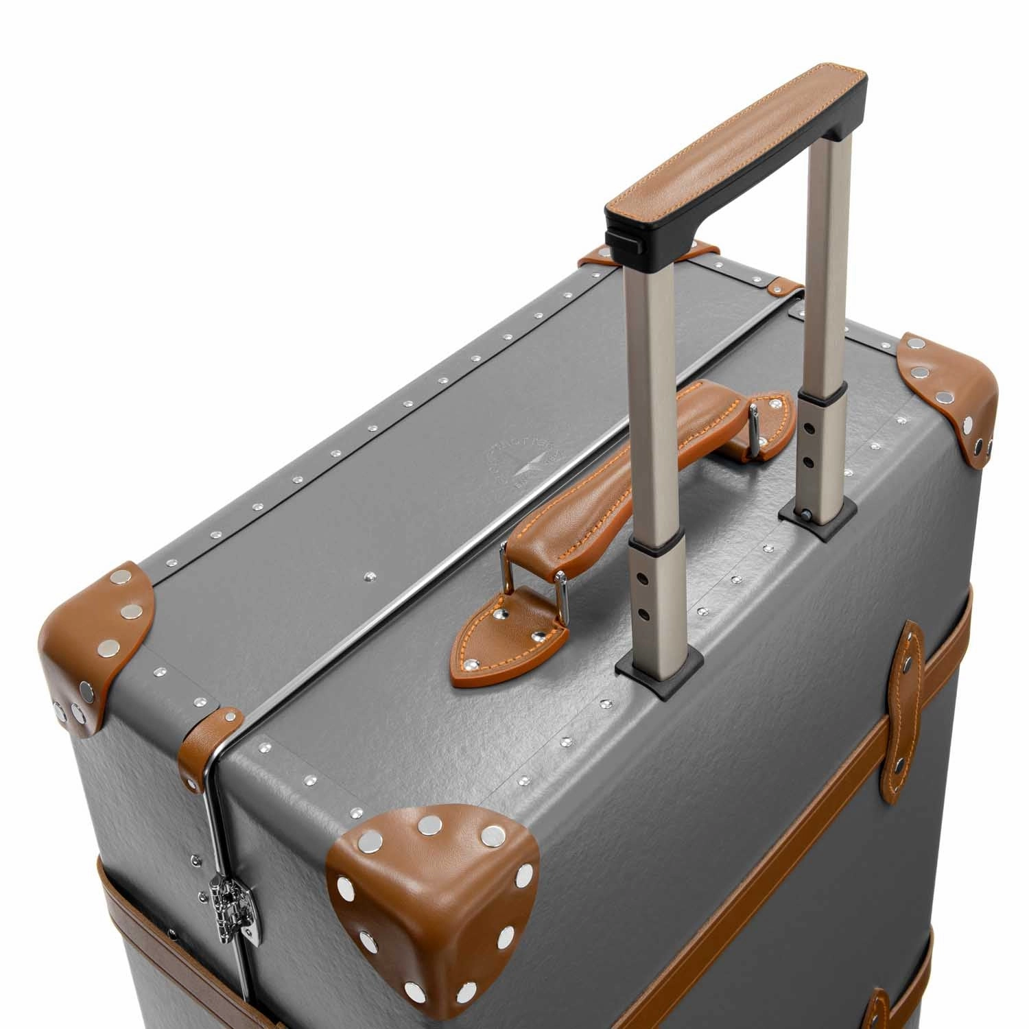 Centenary  Large Check-In - 4 Wheels | Grey/Caramel/Chrome