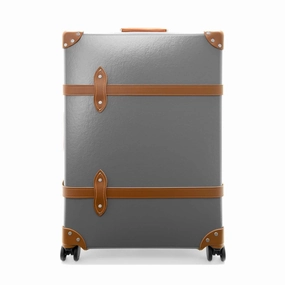 Centenary  Large Check-In - 4 Wheels | Grey/Caramel/Chrome