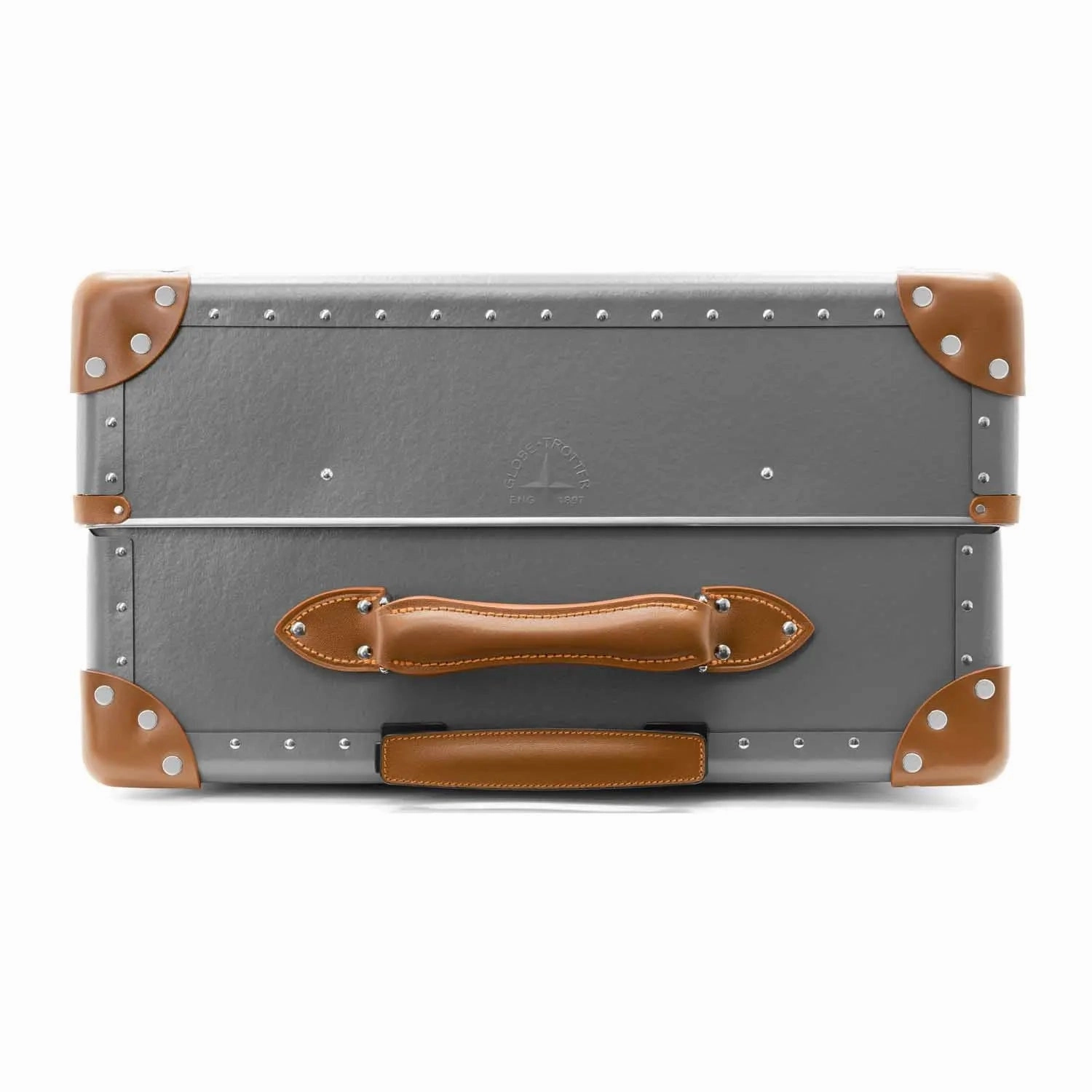 Centenary  Large Check-In - 4 Wheels | Grey/Caramel/Chrome