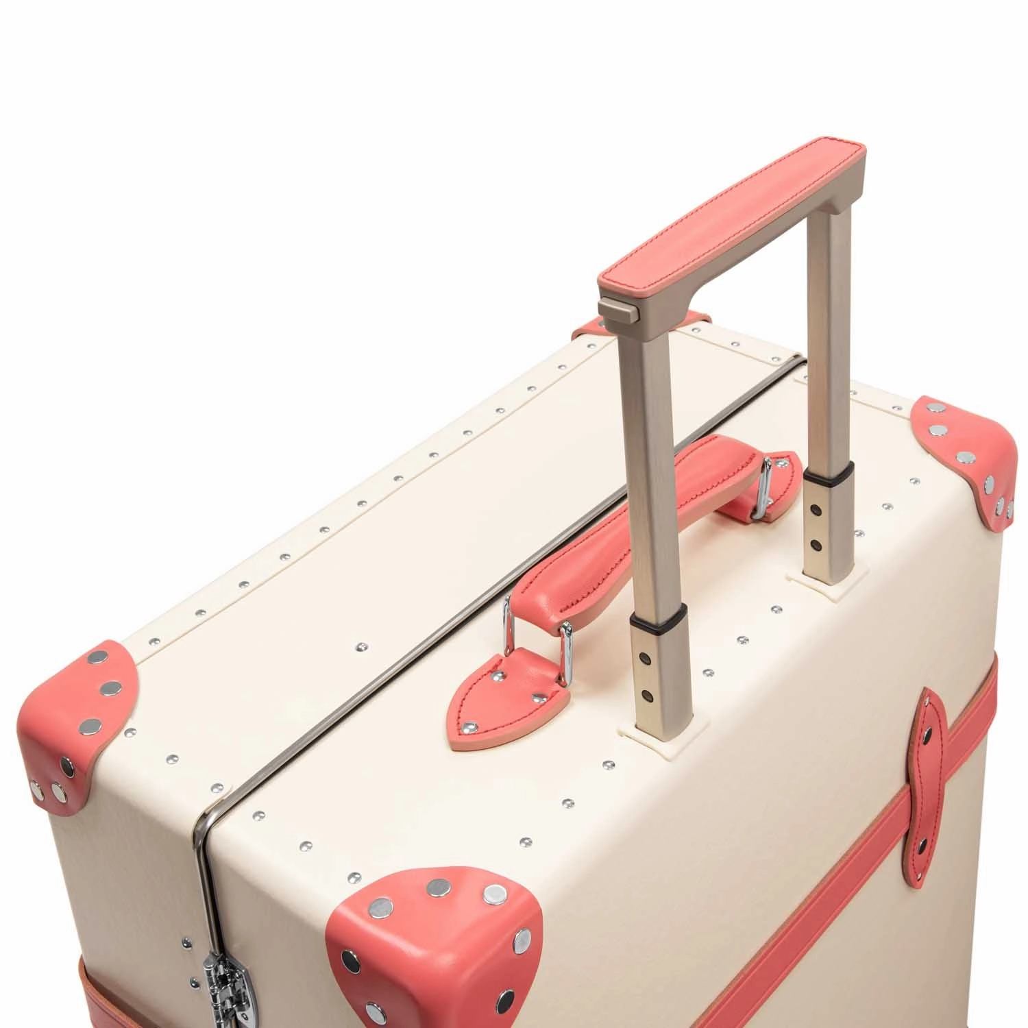 Centenary  Large Check-In - 4 Wheels | Ivory/Flamingo/Chrome