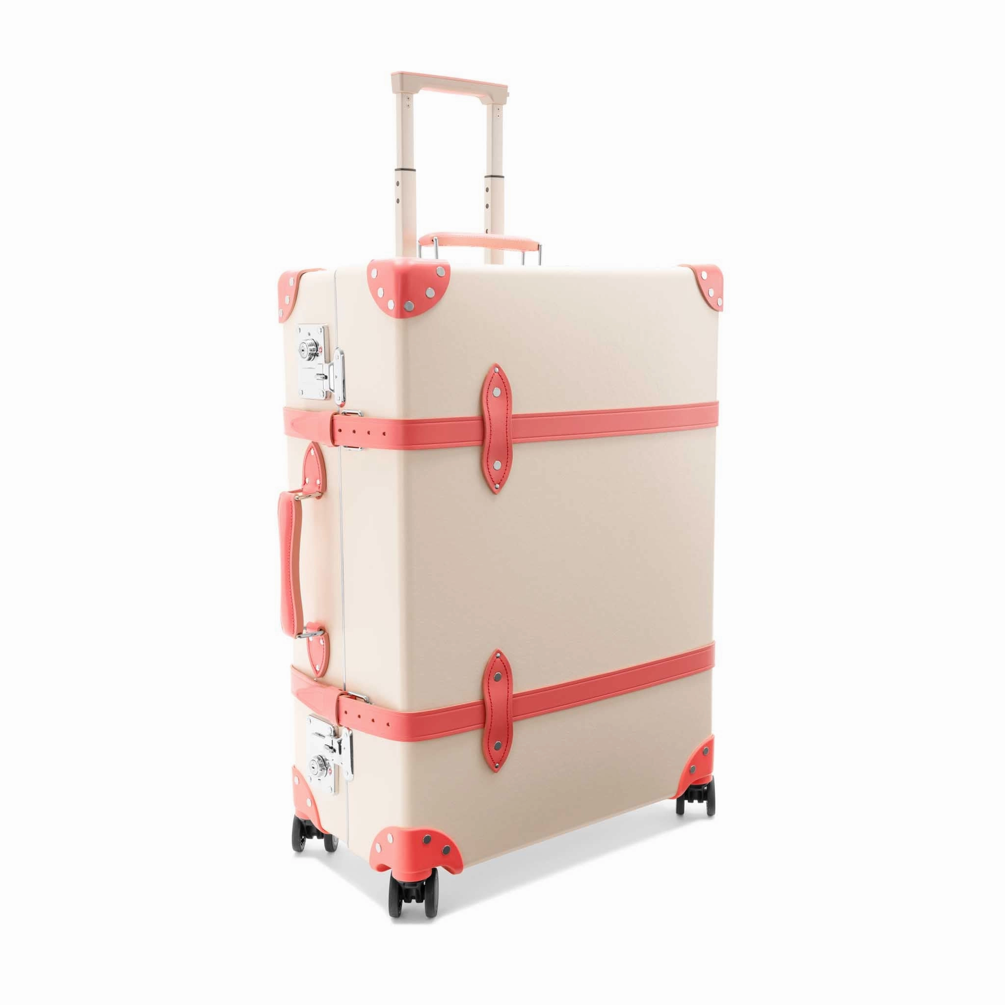 Centenary  Large Check-In - 4 Wheels | Ivory/Flamingo/Chrome