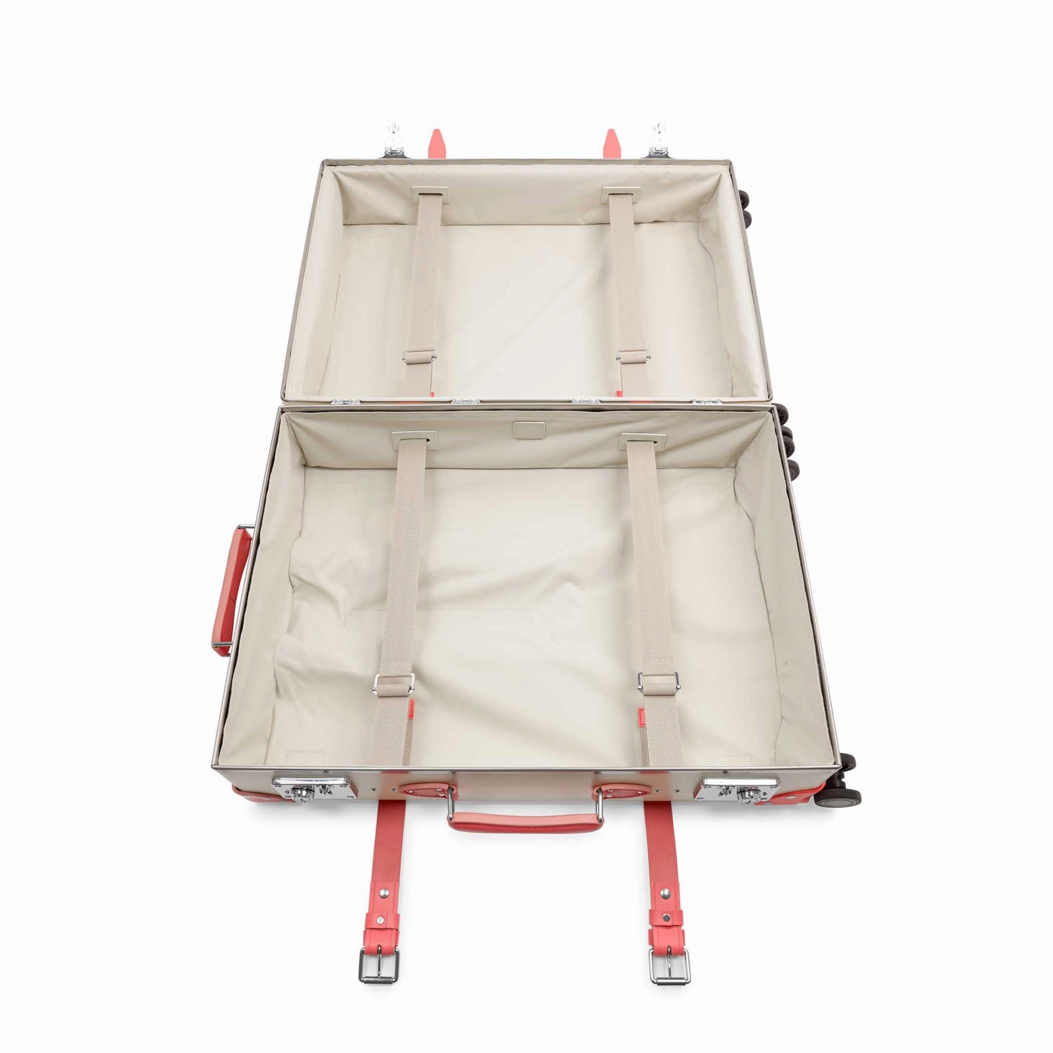 Centenary  Large Check-In - 4 Wheels | Ivory/Flamingo/Chrome