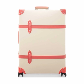 Centenary  Large Check-In - 4 Wheels | Ivory/Flamingo/Chrome