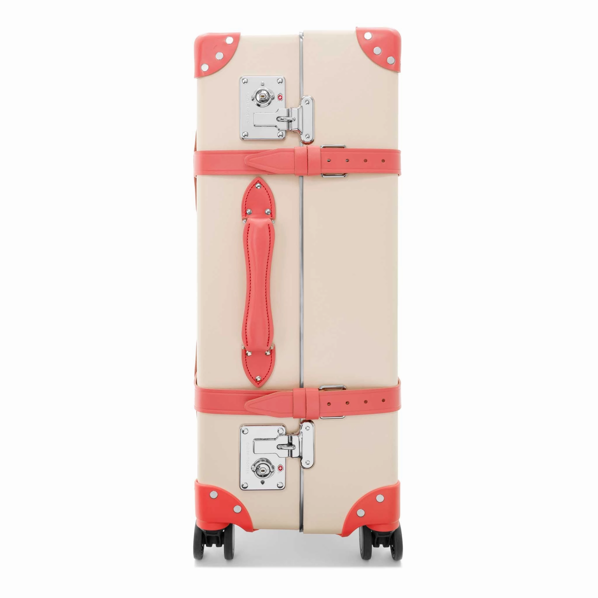 Centenary  Large Check-In - 4 Wheels | Ivory/Flamingo/Chrome