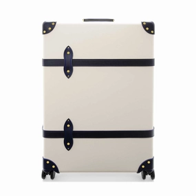 Centenary  Large Check-In - 4 Wheels | Ivory/Navy/Gold