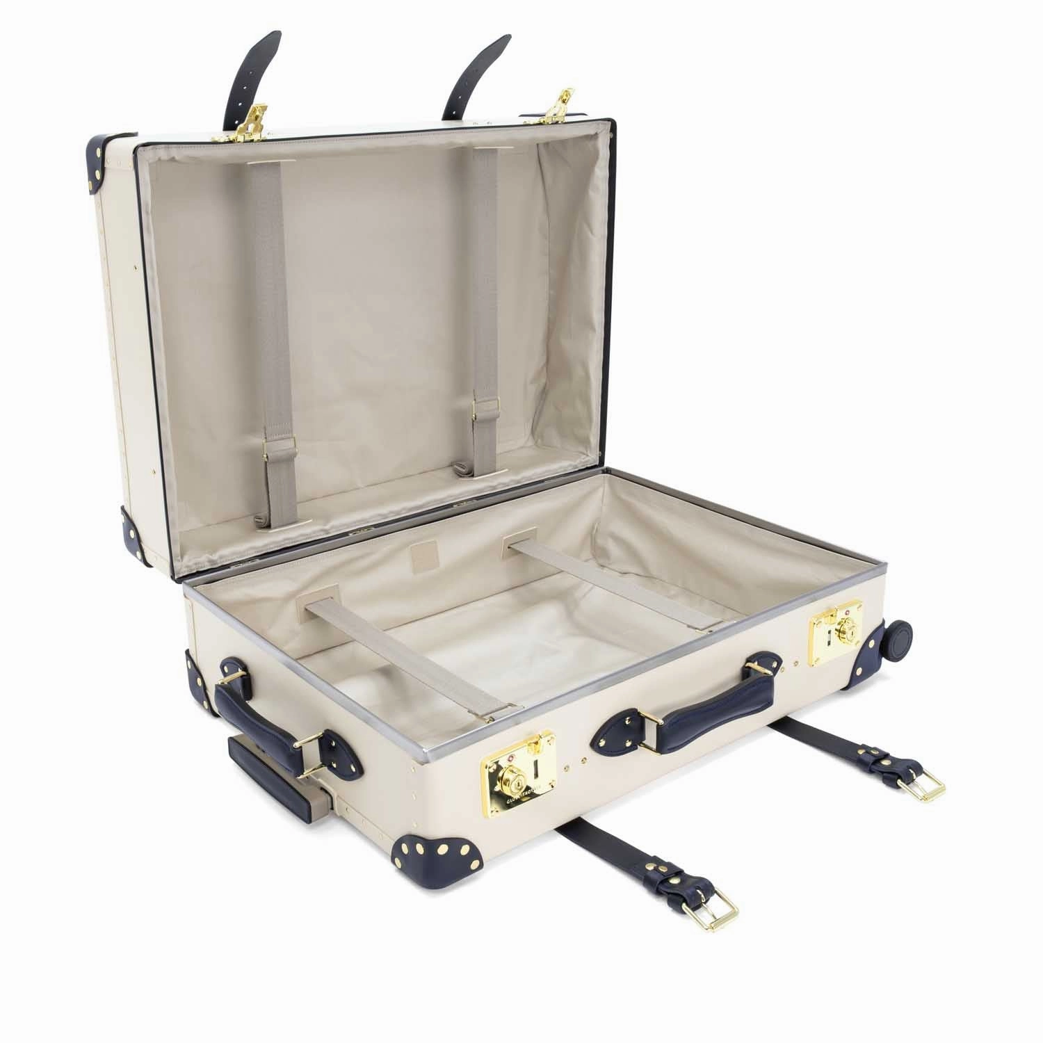 Centenary  Large Check-In - 4 Wheels | Ivory/Navy/Gold