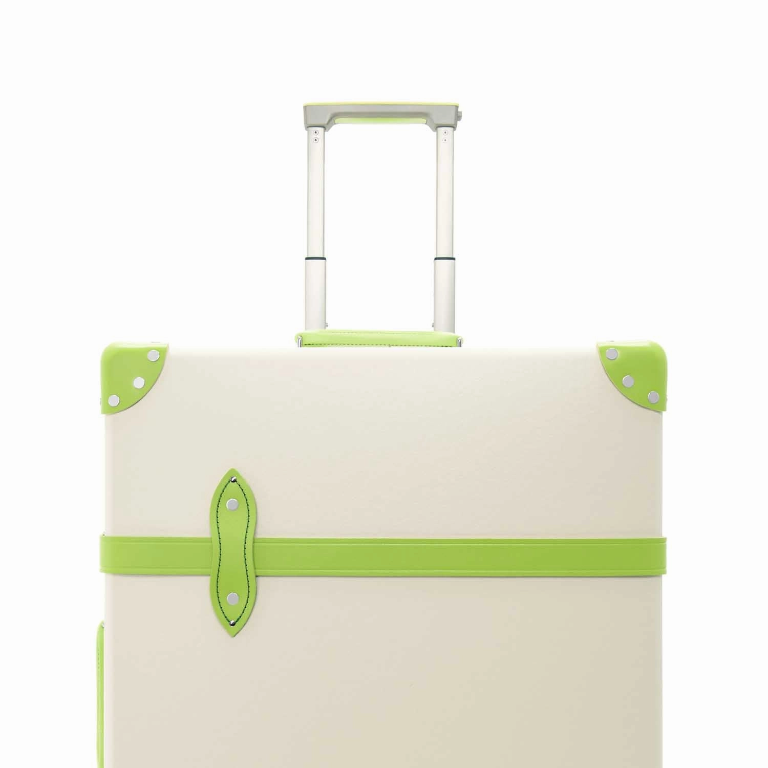 Centenary  Large Check-In - 4 Wheels | Ivory/Parrot Green/Chrome