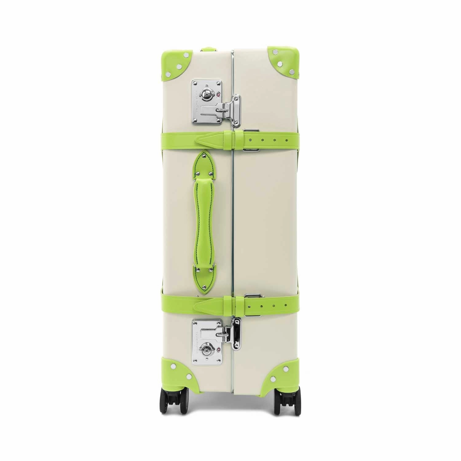 Centenary  Large Check-In - 4 Wheels | Ivory/Parrot Green/Chrome
