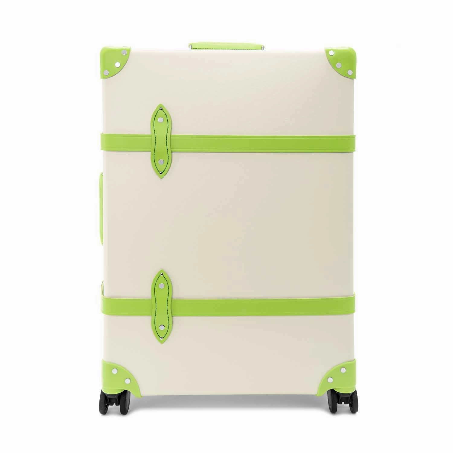 Centenary  Large Check-In - 4 Wheels | Ivory/Parrot Green/Chrome