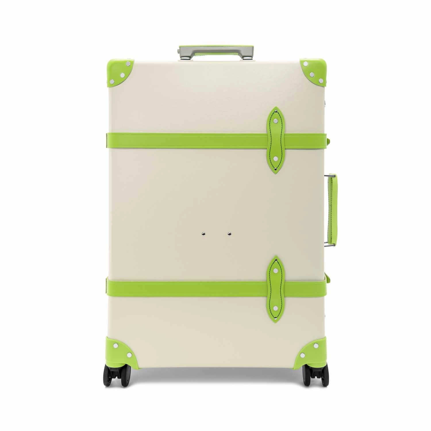 Centenary  Large Check-In - 4 Wheels | Ivory/Parrot Green/Chrome