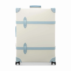 Centenary  Large Check-In - 4 Wheels | Ivory/Pastel Blue/Chrome