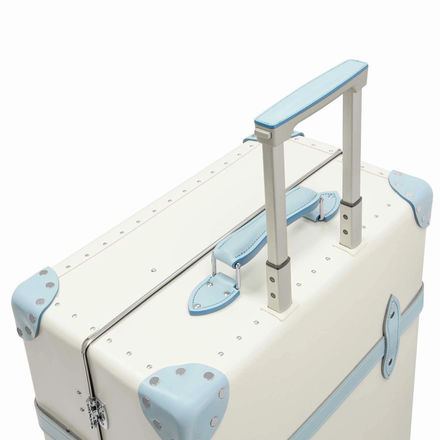Centenary  Large Check-In - 4 Wheels | Ivory/Pastel Blue/Chrome