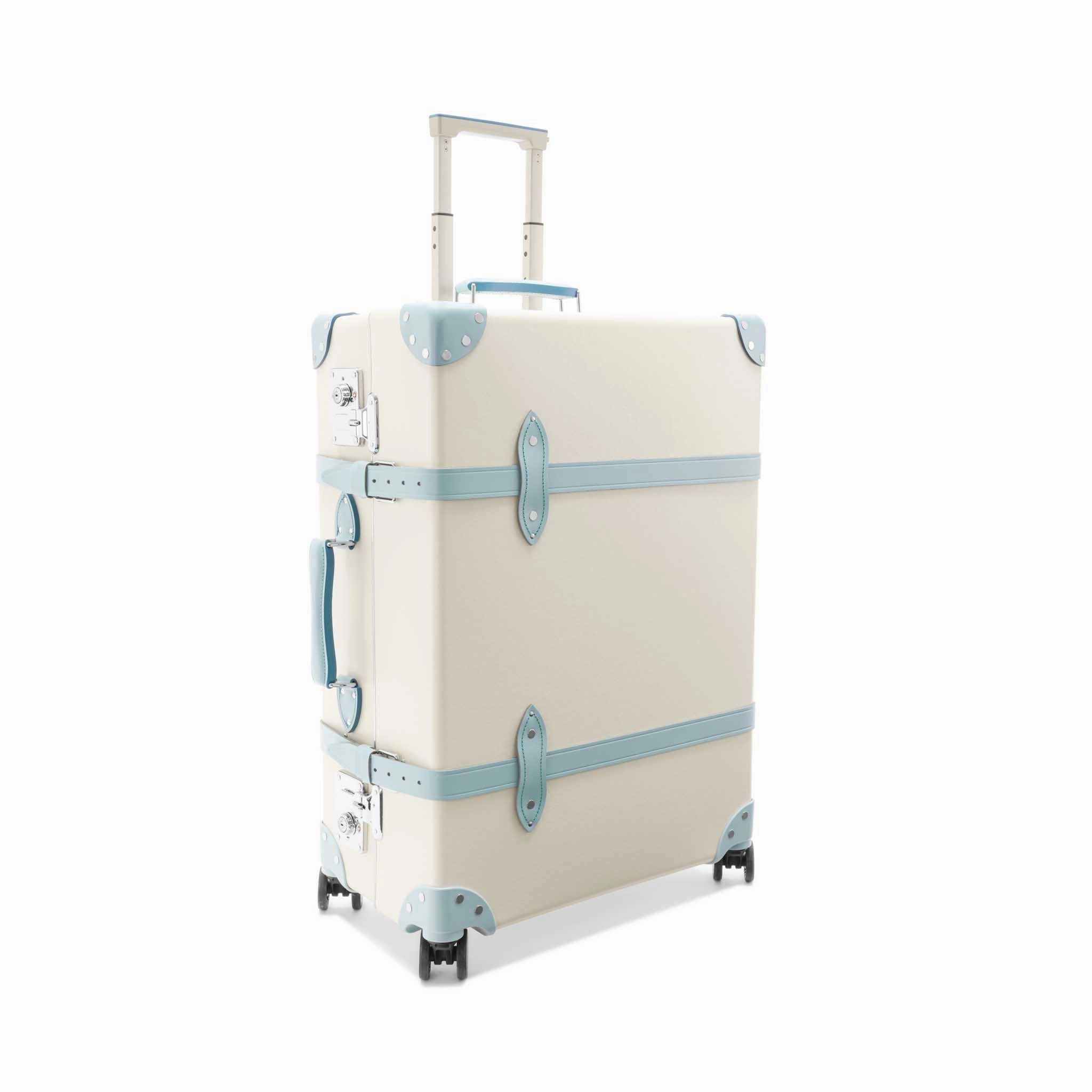 Centenary  Large Check-In - 4 Wheels | Ivory/Pastel Blue/Chrome
