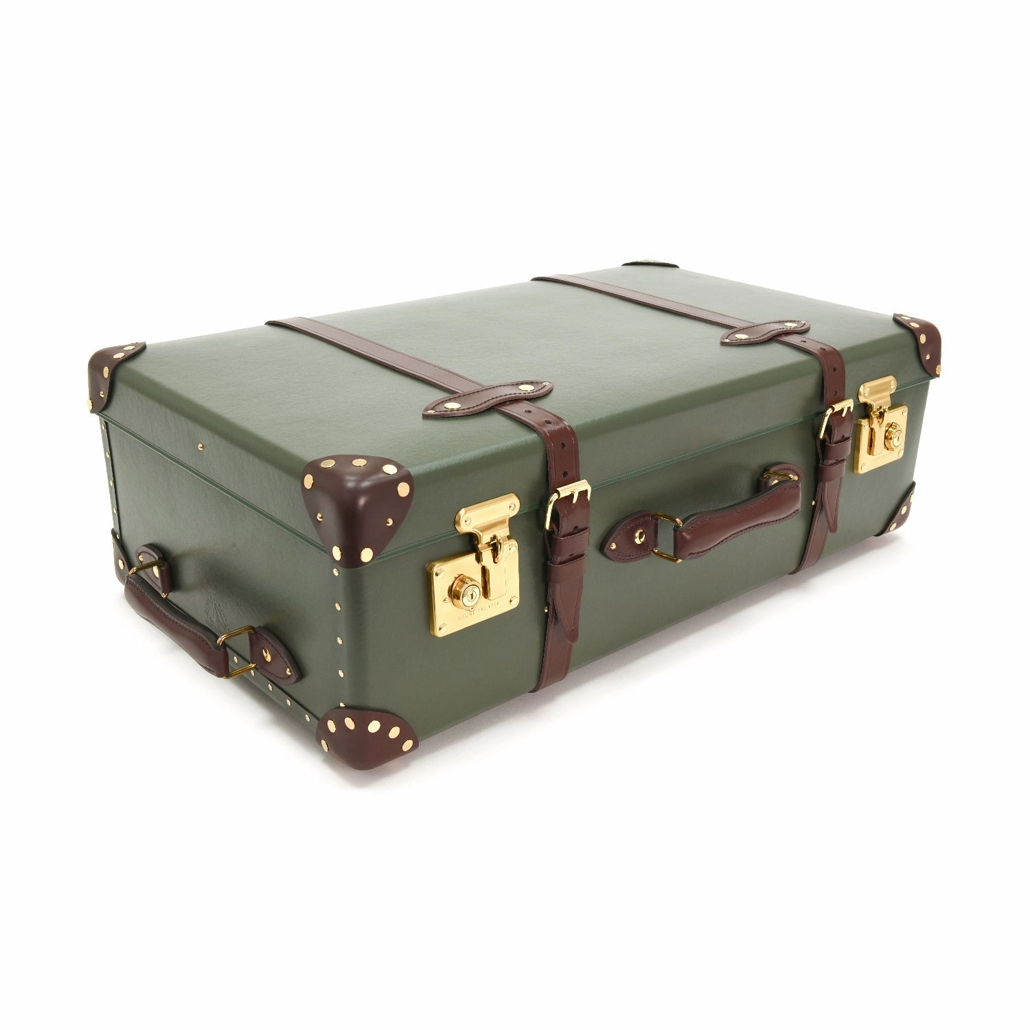 Centenary  Large Suitcase | Green/Brown/Gold