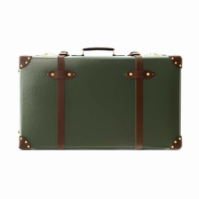 Centenary  Large Suitcase | Green/Brown/Gold