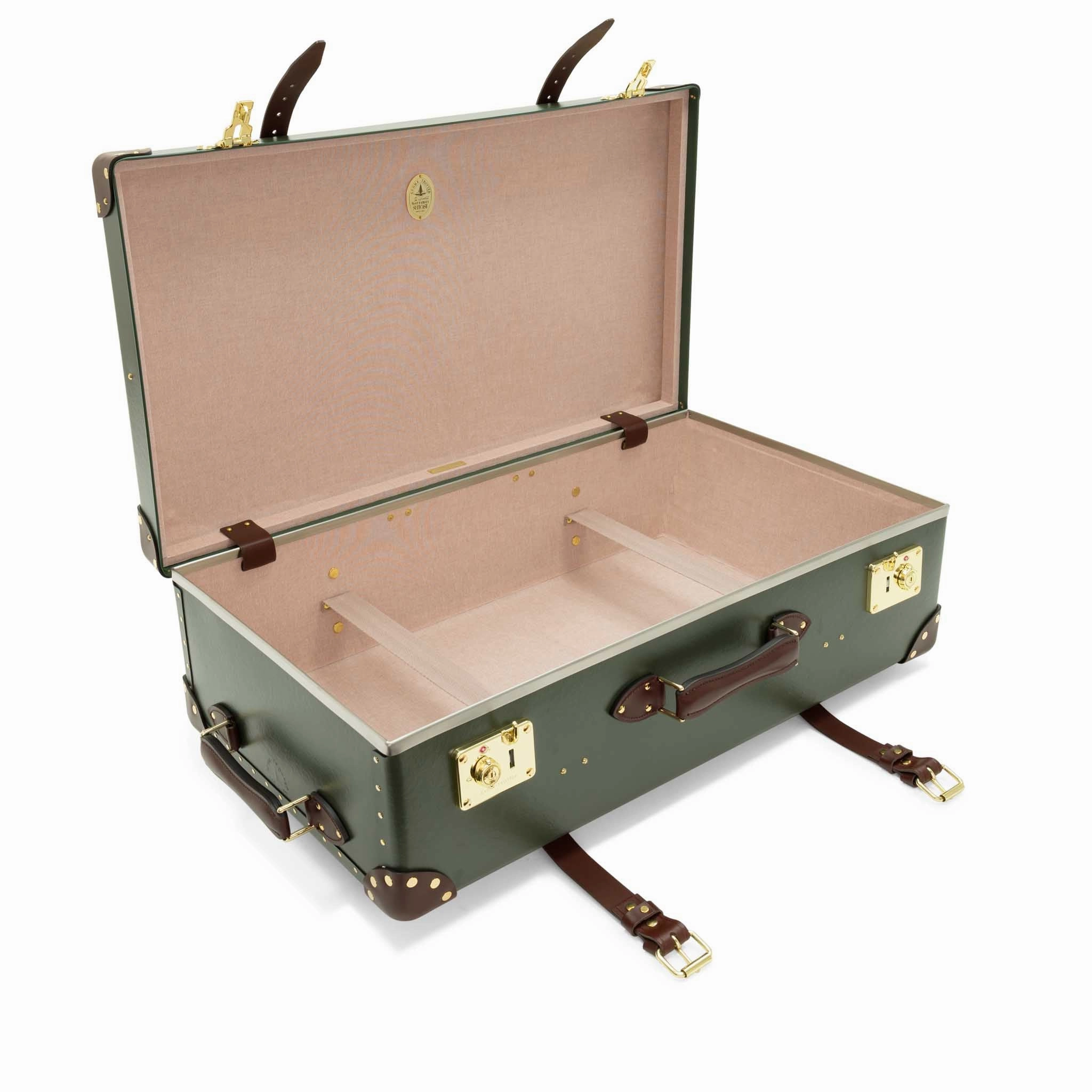 Centenary  Large Suitcase | Green/Brown/Gold