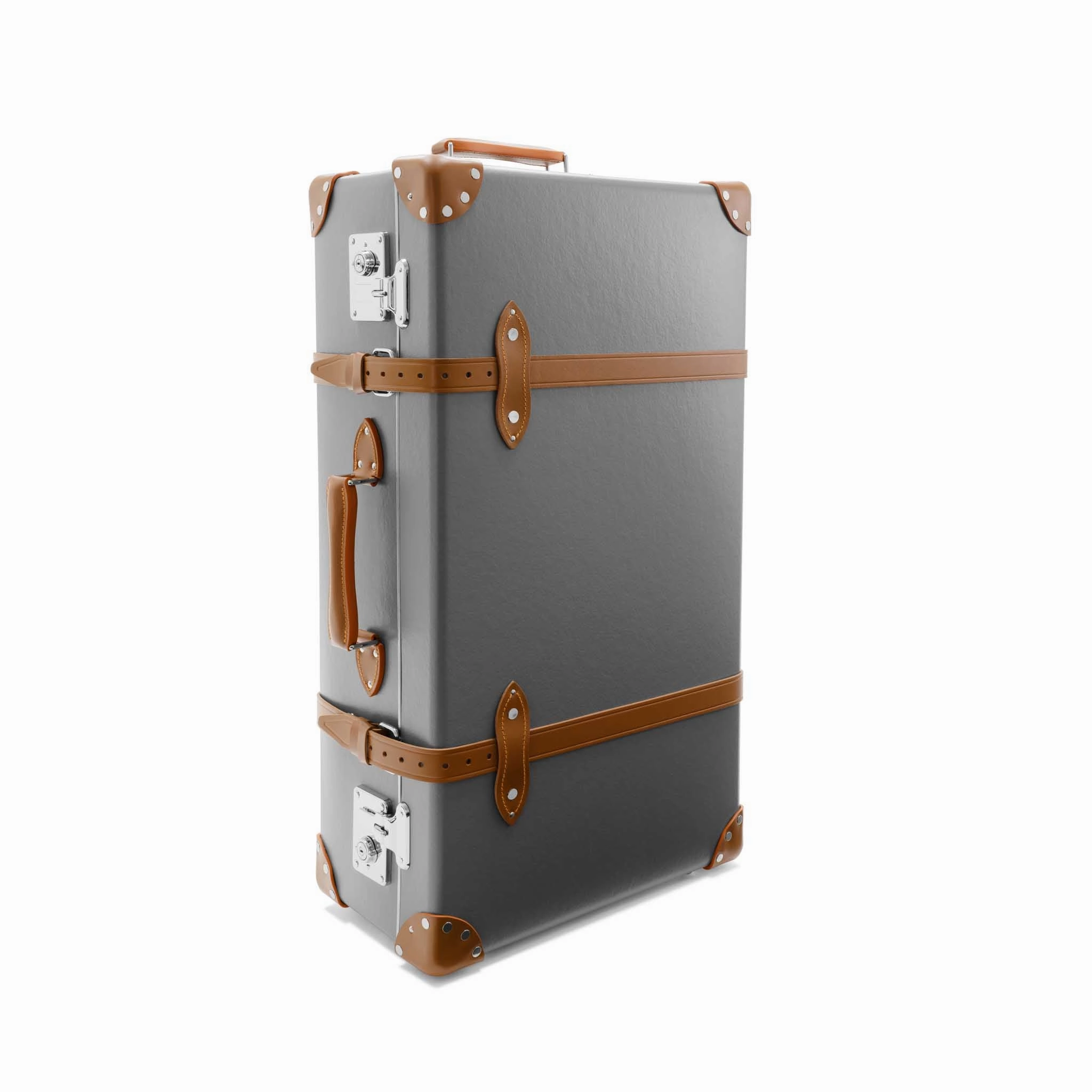 Centenary  Large Suitcase | Grey/Caramel/Chrome
