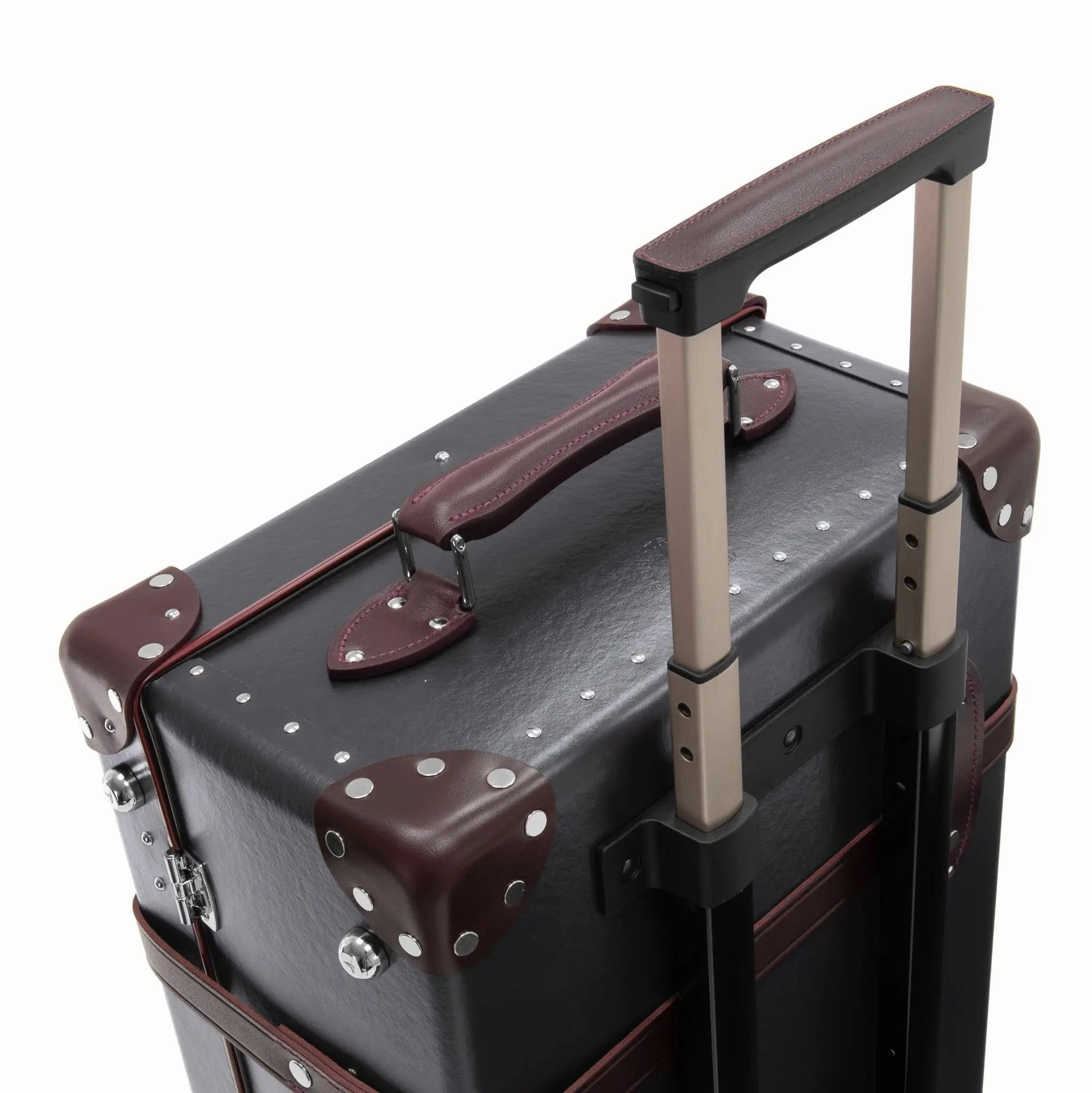 Centenary  Medium Check-In - 2 Wheels | Brown/Burgundy/Chrome