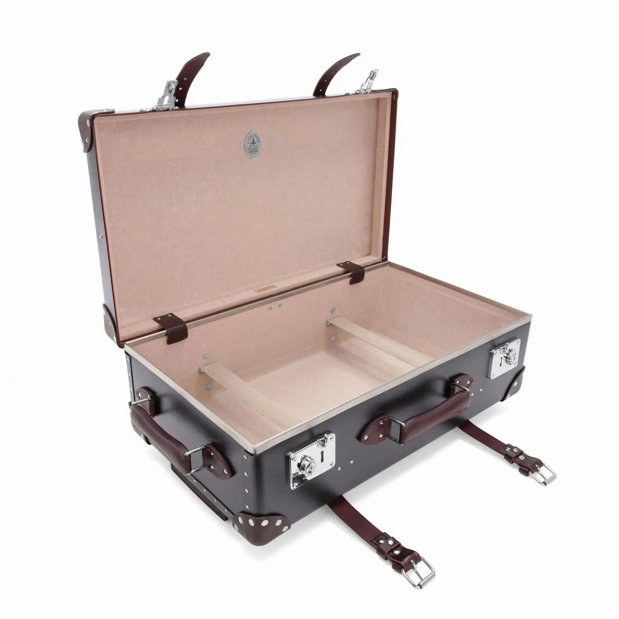 Centenary  Medium Check-In - 2 Wheels | Brown/Burgundy/Chrome