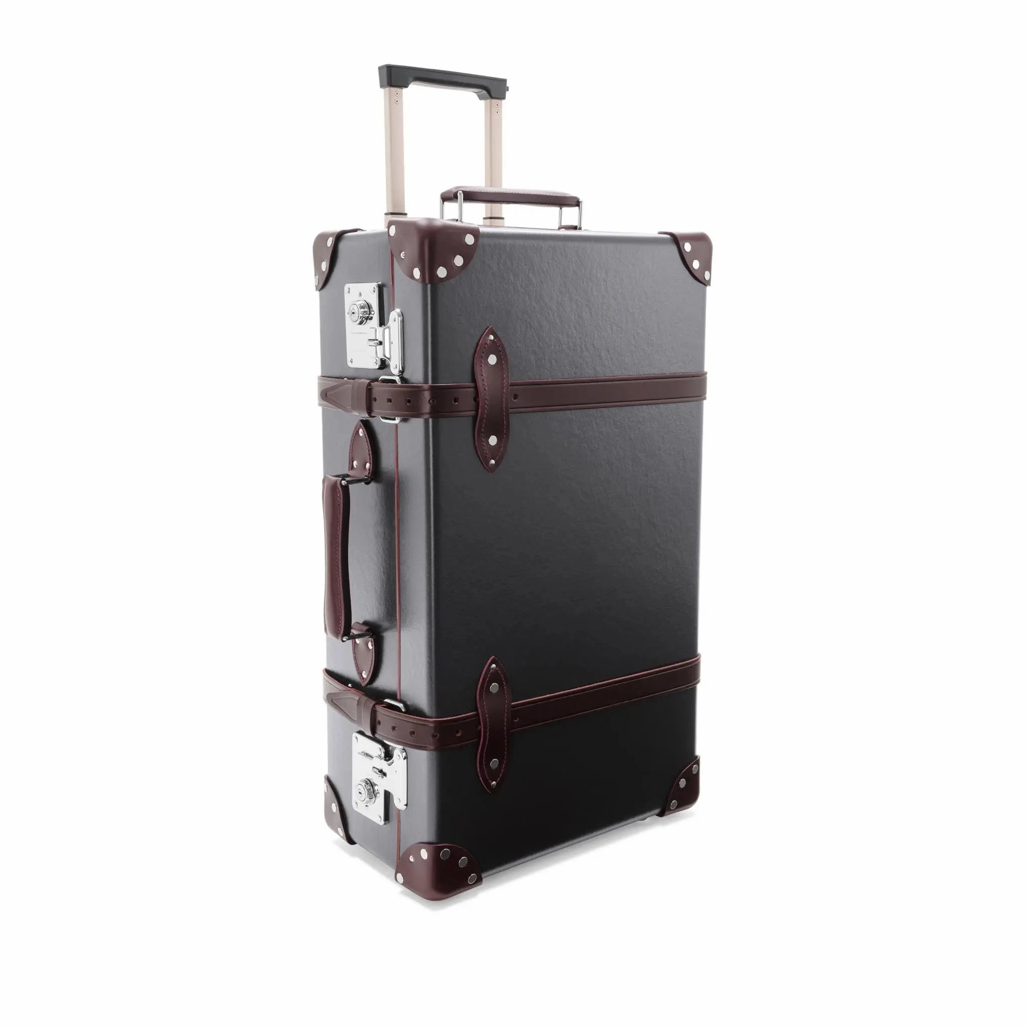Centenary  Medium Check-In - 2 Wheels | Brown/Burgundy/Chrome