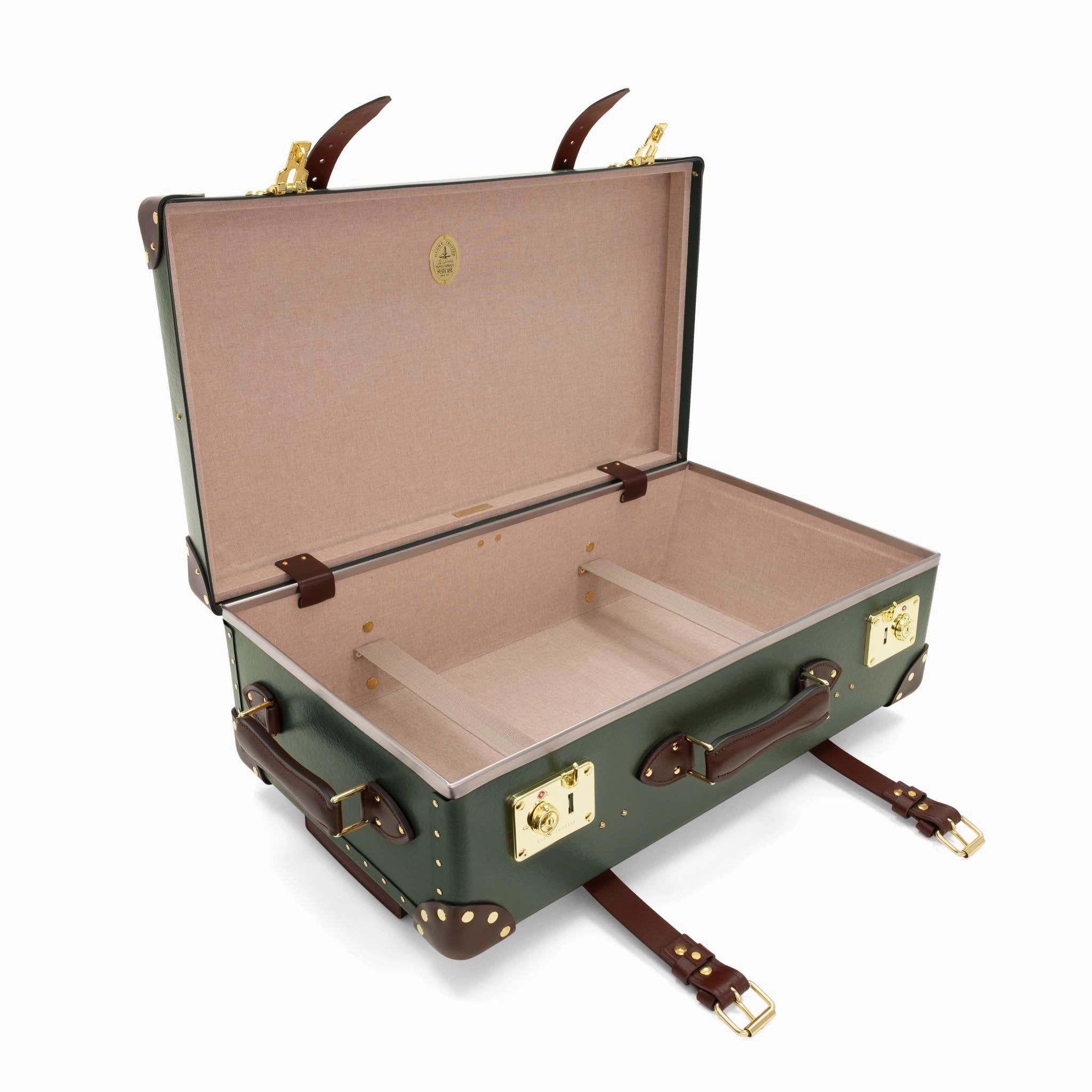 Centenary  Medium Check-In - 2 Wheels | Green/Brown/Gold