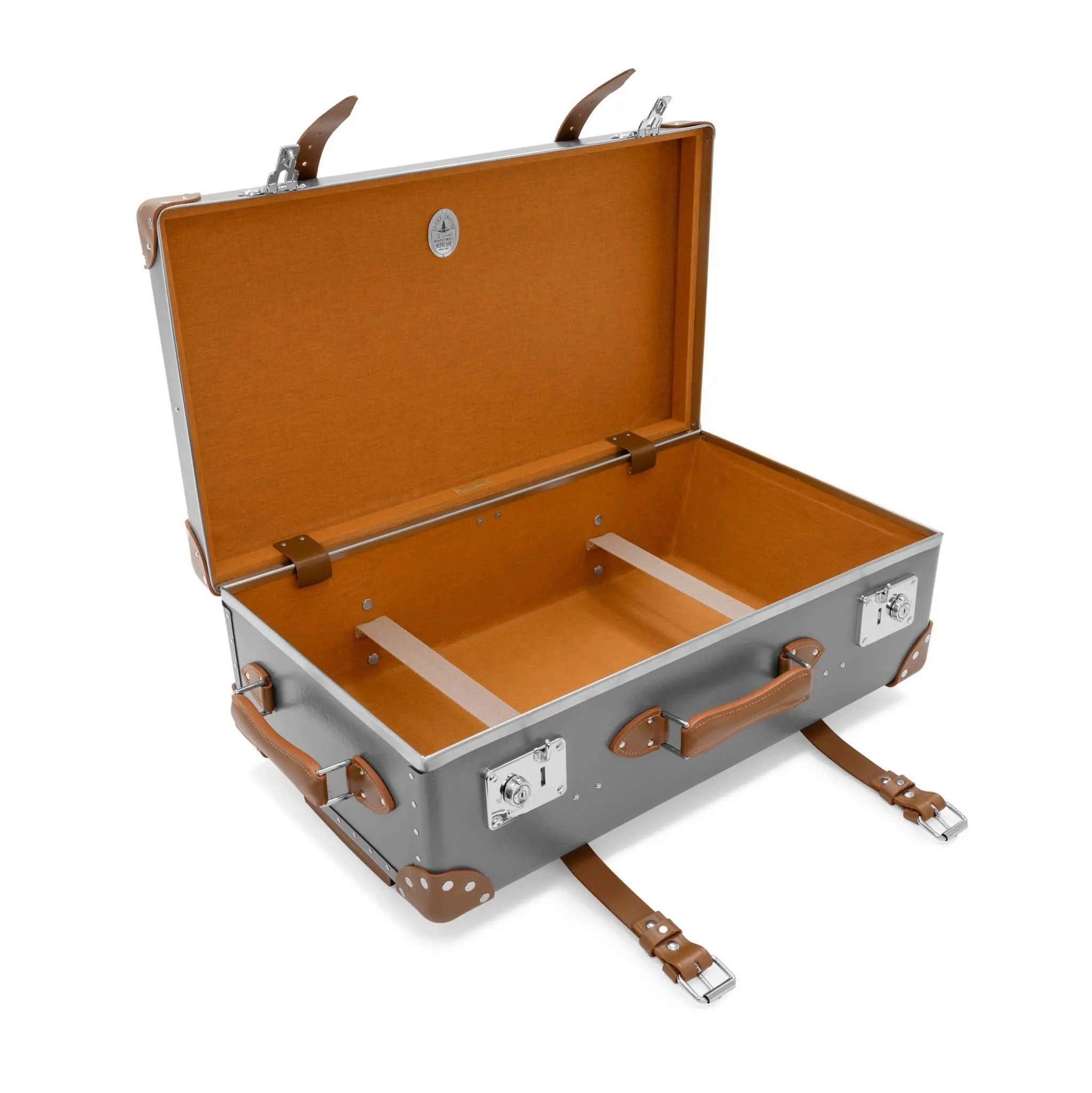 Centenary  Medium Check-In - 2 Wheels | Grey/Caramel/Chrome