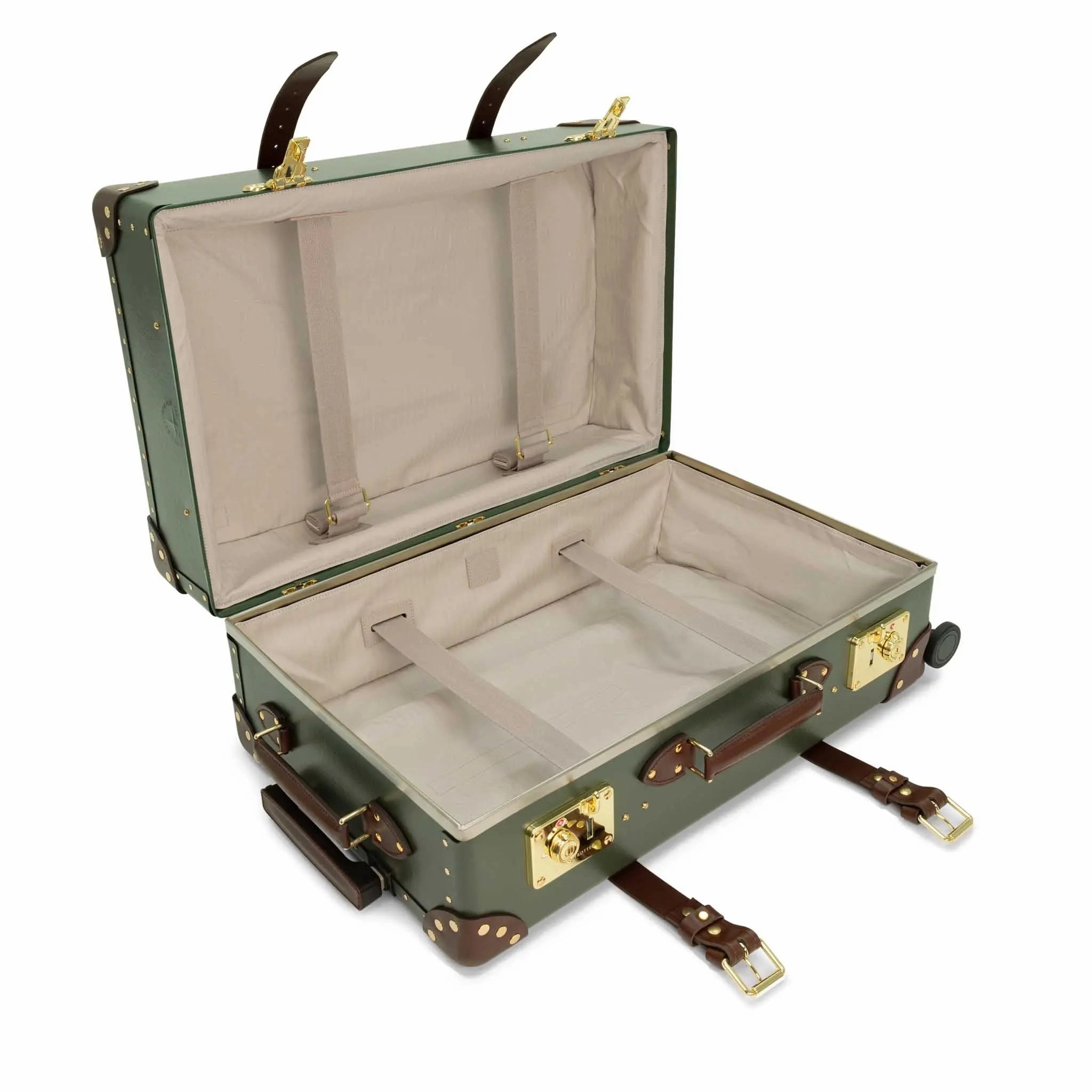 Centenary  Medium Check-In - 4 Wheels | Green/Brown/Gold