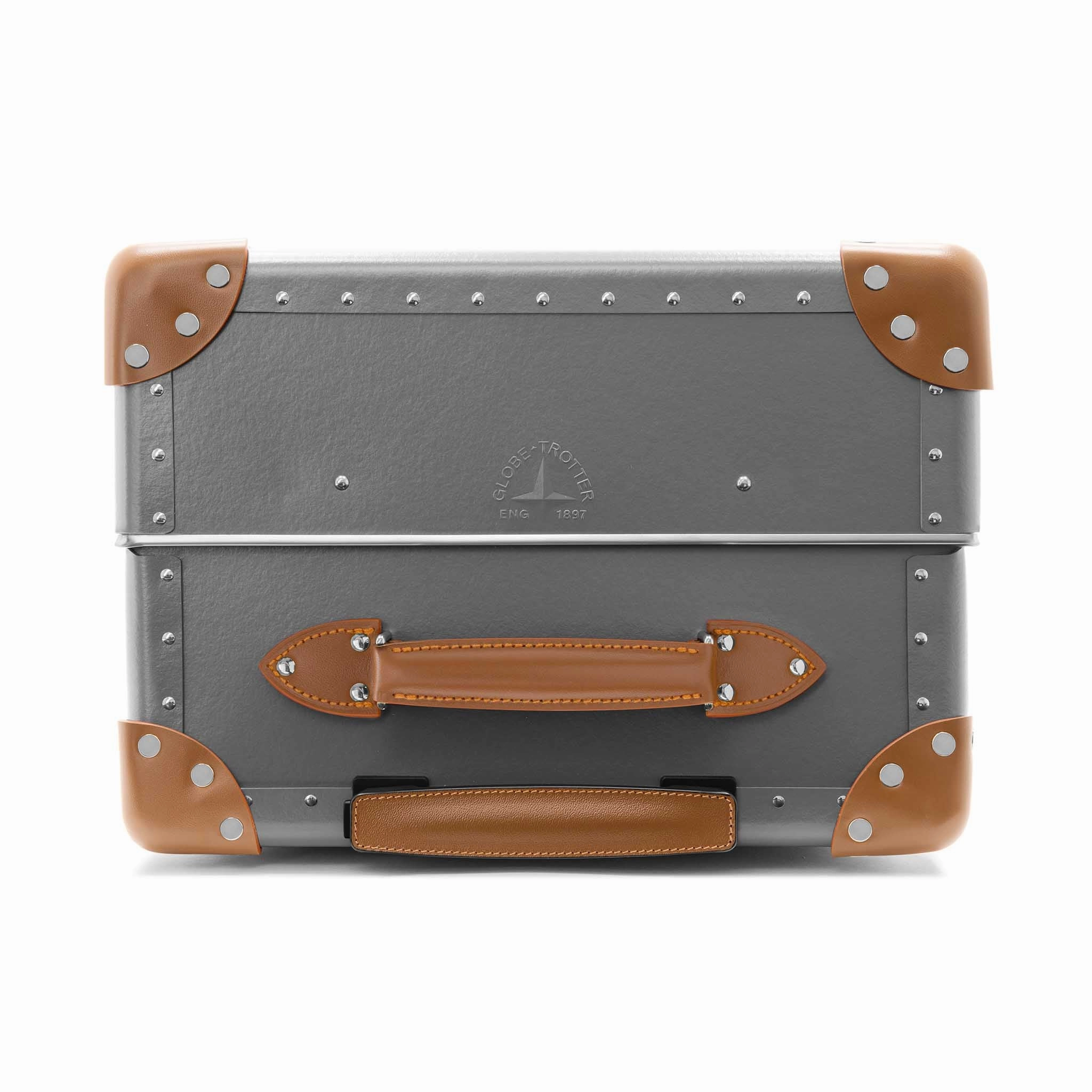 Centenary  Medium Check-In - 4 Wheels | Grey/Caramel/Chrome